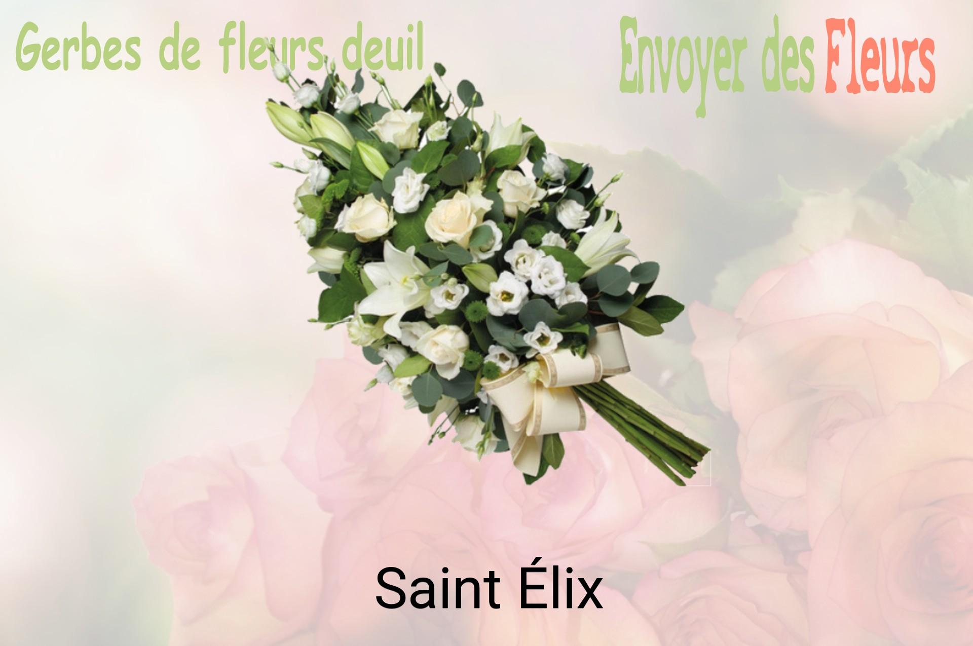 Gerbe de fleurs de deuil livrée à Saint-Élix